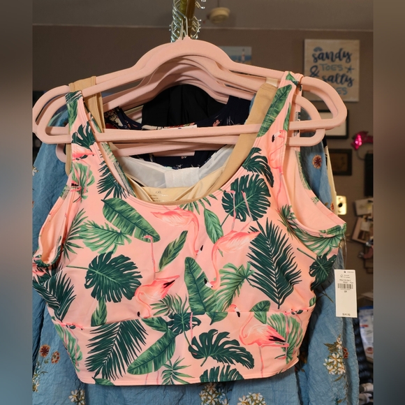 Old Navy Other - 2X NWT OLD NAVY Bikini Top ONLY 19.5-24"Ptp 17.5-23"Band Removable Bra P…